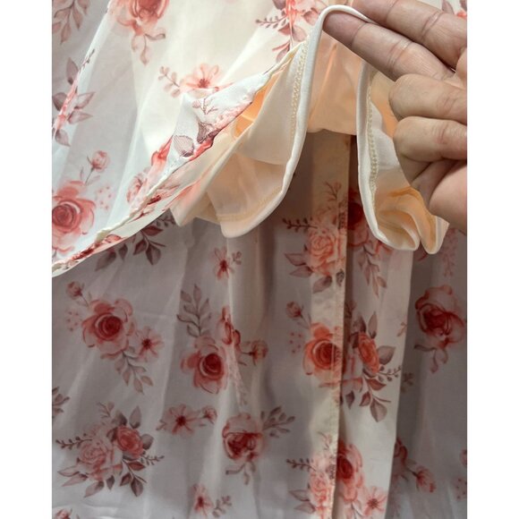 Rue 21 - Women's Summer Sleeveless High Low Hem Ruffle - Floral Dress - Pink -XS - Picture 10 of 16